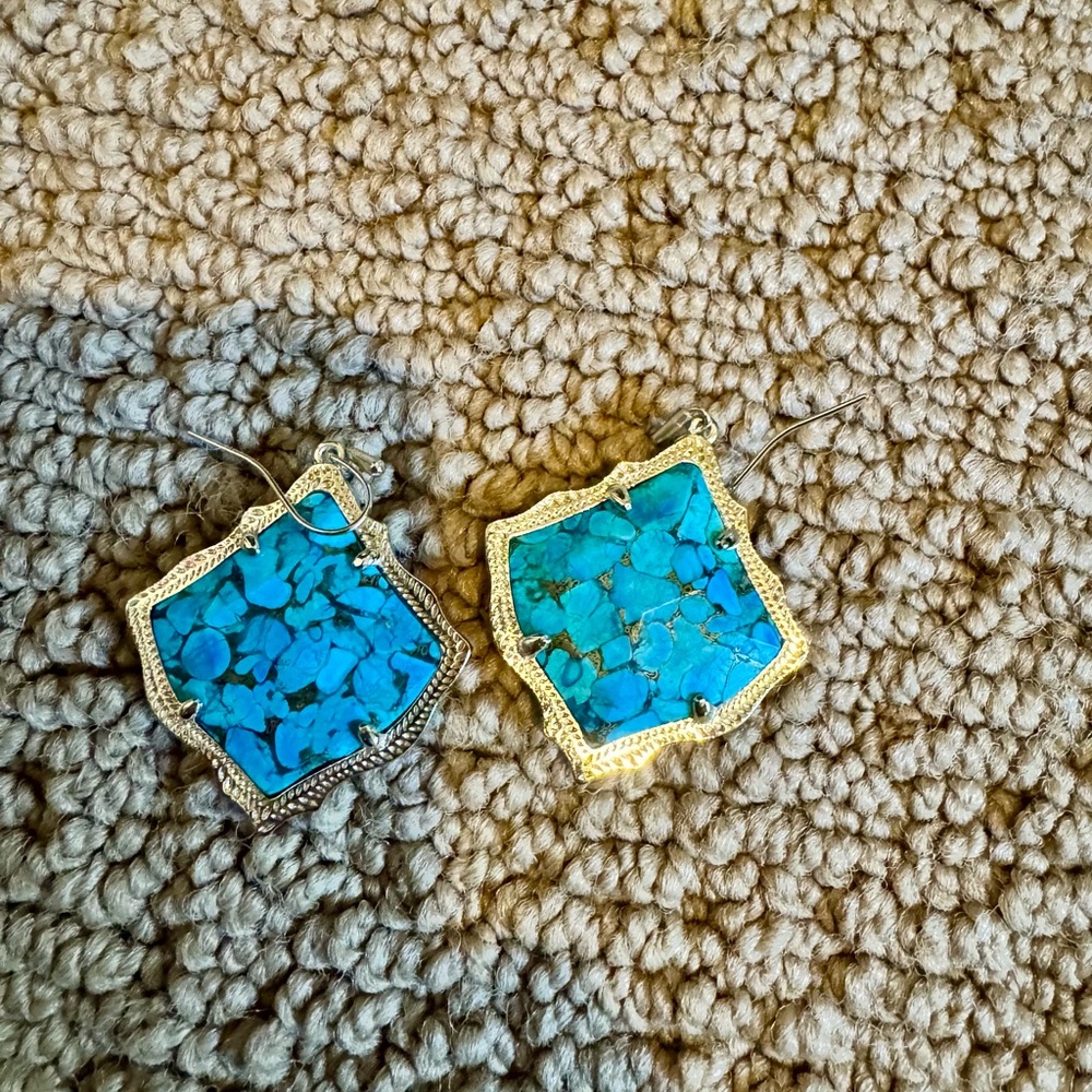 Kendra Scott Turquoise Stone Earrings